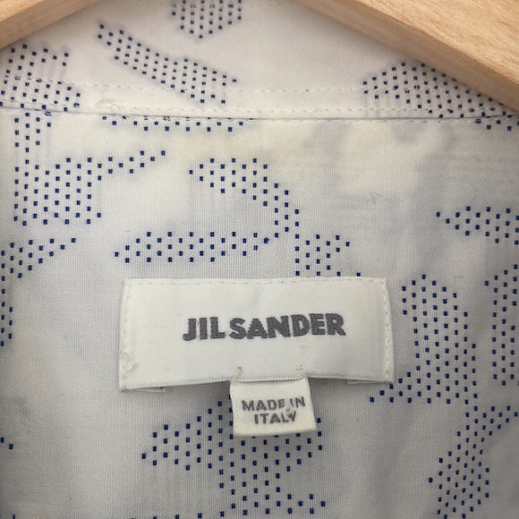 JIL SANDER embroidered short sleeved shirt size 38/15 - Picture 4 of 14